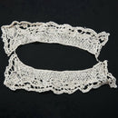 beige cotton flower cut-out lace collar charming sewing applique style 01 K2A6