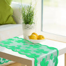 St. Patrick's Day Irish Festival Tablecloth Green Shamrock Lace Table Flag TH6O6