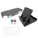 For Switch NS Lite TPU Case Tempered Film Joystick Caps Folding Holder Stand