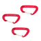 3x Carabiner Clip Aluminum D-Ring Locking Outdoor Wiregate Lock Hook Red