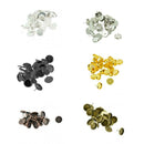 48pcs Brass Metal Round Stud Earring