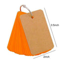 6 Pieces Multicolor Kraft Paper Binder Ring Easy Flip Study Card Cards Z1M4