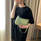 Women Solid Evening Clutch Shoulder Handbags PU Leather Totes Bags (Green)