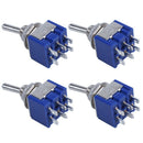 AC 3A 250V 6A 125V DPDT 3 Way ON/Off/ON Latching Toggle Switches 3pcs Q7O1