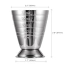 Measuring Cup Cocktail Jigger Stainless Steel Liquid Mini Up to 2.5Oz, 5Tbs G2P3