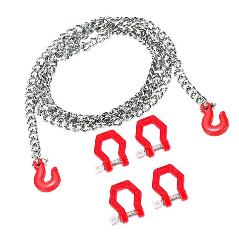 Trailer Towing Buckle Tow Hooks D Shackles for 1/10 RC Truck Climbing Car