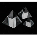 2.4" Transparent Crystal Optical Pyramid  Paperweight Collectible Gift