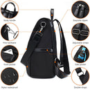 Waterproof Women Backpack Capacity Oxford Cloth Storage Anti Theft Solid