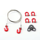 3pcs RC Car Snatch Block Metal Winch Tow Rope for 1/10 RC Crawler Traxxas Axial