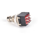 9-pin 3PDT Guitar Effects Pedal Box Stomp Foot Metal Switch True Bypass black Bj