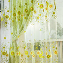Door Window Scarf Sheer Floral Curtain Drape Panel Voile Valances