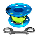 Lightweight Aluminum Alloy Scuba Diving Finger Spool Reel 50m Line Bolt Snap