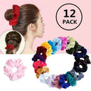 Premium Velvet Hair Scrunchies Hair Bands Scrunchy Hair Ties Girls 12-Packs