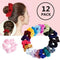 Premium Velvet Hair Scrunchies Hair Bands Scrunchy Hair Ties Girls 12-Packs