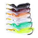 2pcs Floating Duck Lure 10.5cm Bass Bait Fishing Tackle Black silicone Black