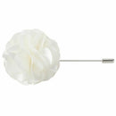Men's Suit Boutonniere Lapel Pin Flower Brooch (White) H3D2