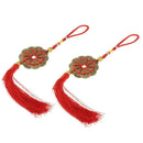 Qing Dynasty Red Chinese Knot Luck Coins Wealth Home Decor Ornament style 10