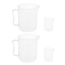 Set of 4-Pcs Cups with Scales Big & Small Measuring Cups