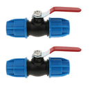 2xPlastic Straight Stop Valve For Standard Irrigation Applications, 25mm