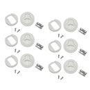 6Pcs 2" Nylon Round Flush Pull Hatch Latch Slam Latch for RV Marine Boat White