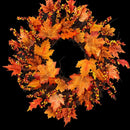 Maple Leaf Pumpkin Berry Wreath Halloween & Christmas Door Home Decor 45Cm