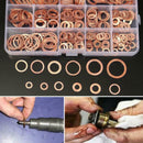 280 Pcs 12 Sizes Assorted Solid Copper Crush Washers Seal Flat Ring Set With Box