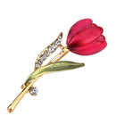 20x56mm Elegant Crystal Alloy Tulip Brooch Women Party Garment Accessories