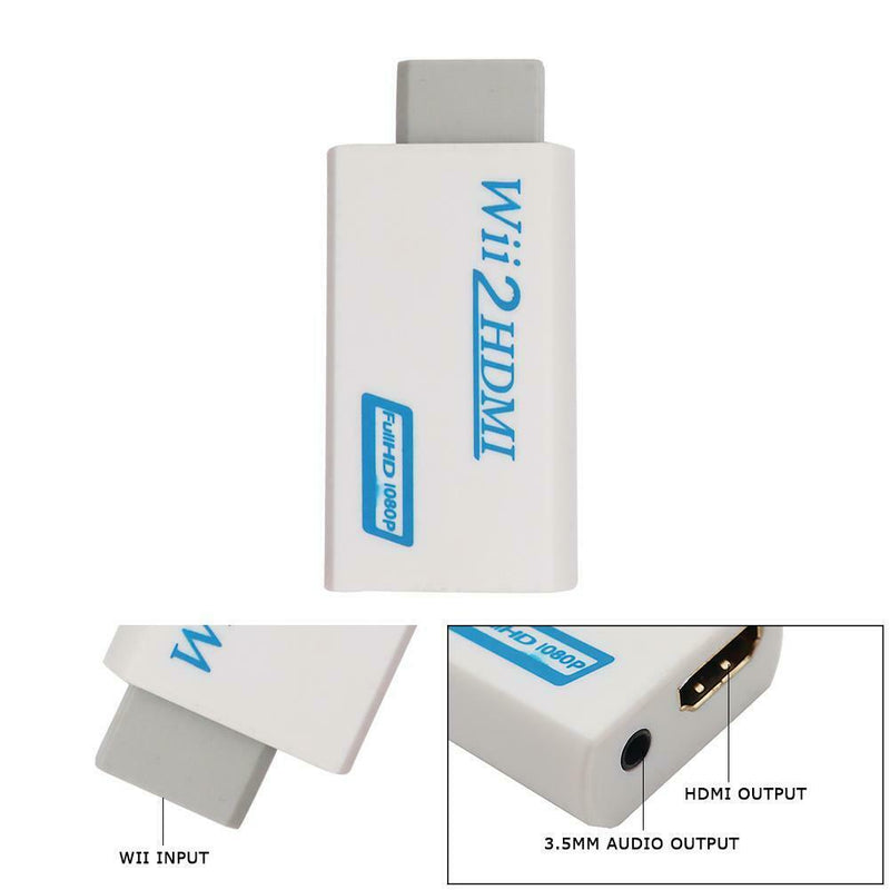 Full HD 1080P Wii to 4K HDMI Wii2 HDMI Converter for PC HDTV Monitor Display