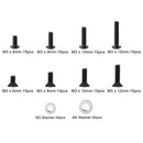 180pcs Alloy Steel M3 Hex Socket Button Head Flat Heat Screw M3 M4 Washer A