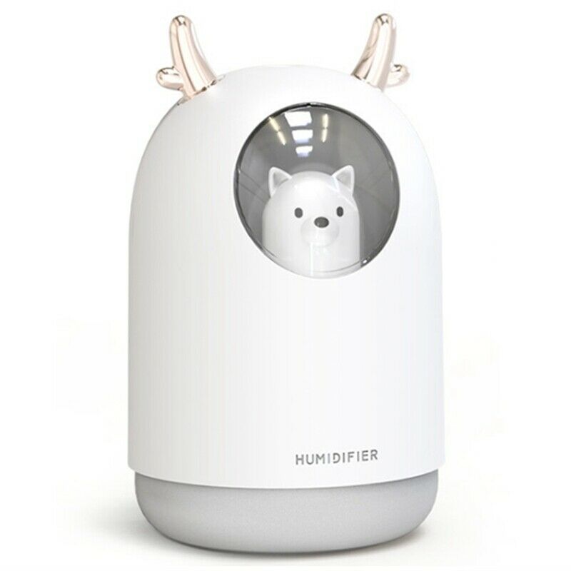 300ML Cute Pet Ultrasonic Air Humidifier Aroma Essential Oil Diffuser for H Y7H4