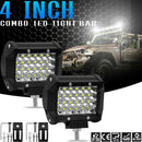 Universal 24 LED 72W 4 Inch Offroad Work Light Bar Fog Light 7200LM 600 DCA