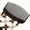 2 Pack Elastic Double Clips Hair Comb  Wooden Beads Stretching