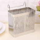 Kitchen Hanging Stainless Steel Double Chopsticks Spoon Fork Cutlery Storag