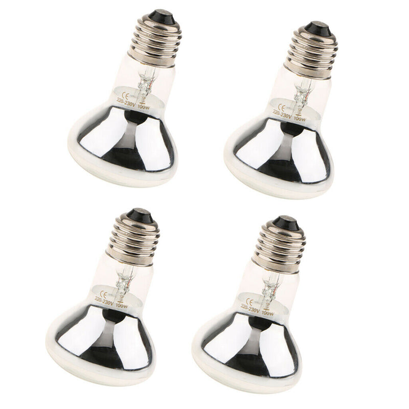 4 PCS 220V Heat Basking Lamp Reptile Infrared Heater Reptile Supplies 100W