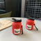 Fire Extinguisher Protective Case Silicone Cover with Carabiner for Airpods 1/2
