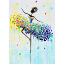 Dancing Girl Full Drill Round Diamond Painting Rhinestone Cross Stitch Kit A