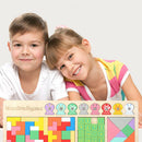 Wooden Digital Geometric Puzzle Tangram Board Kids Montessori Educational Toys