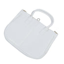 Fashion Woman Ladies Class PU Leather Satchels Tote Purse Bag Handbag - whi M5D3