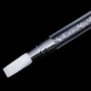 1Pc nail art cuticle remover pen double head quartz silicone press stick tool O2