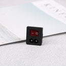 Pow cord inlet socket receptacle with ON-OFF red light rocker switch 250V 10AJR