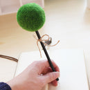 Novelty Green Grass Flower Pot Ball Point Ballpoint Pens Stationery Writing Nice