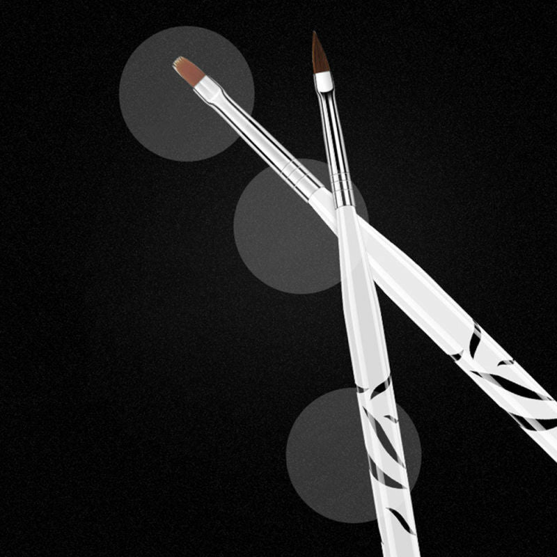 Practical 8X Set Of White Nail Design Brush Pen Fine Detail Tips Drawing Tools