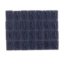 28pcs/set Wooden Rubber Stamps Handwriting Alphabet Letters Words Kids Craft