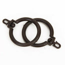 3Pcs Curtain Rod Rings with Eyelet---Coffee M8T1