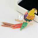 Brooch Relaxting Parrot Shape to Decorate Suit and Shirt, hat, Alloy and Rh Y8Q3