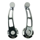 1 Pair Chrome Billet Aluminum 4-1/4 Window Crank Handle Kit Replacement for Ford