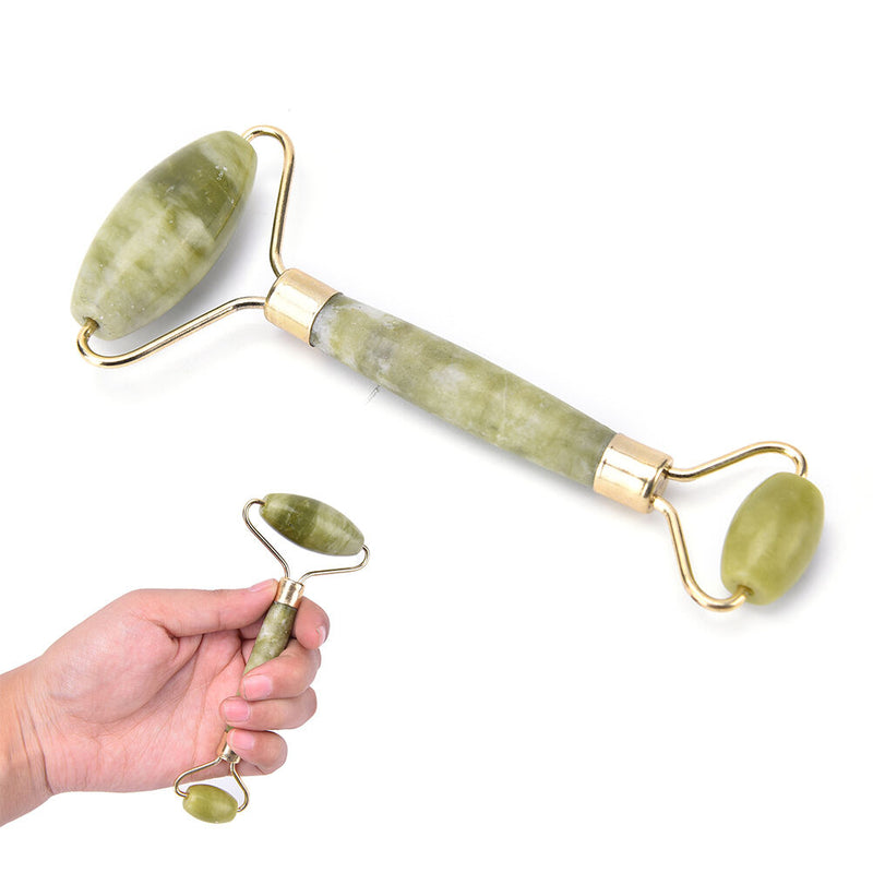 Natural Jade Guasha Facial Beauty Massage Tool Jade Roller Face Thin Massager Gw