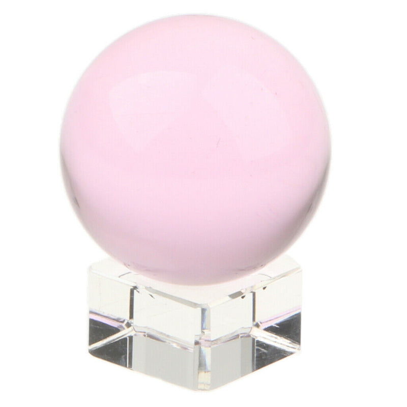 50mm Pink Crystal Ball Decorative Ball Art Decor Photography Prop No Stand