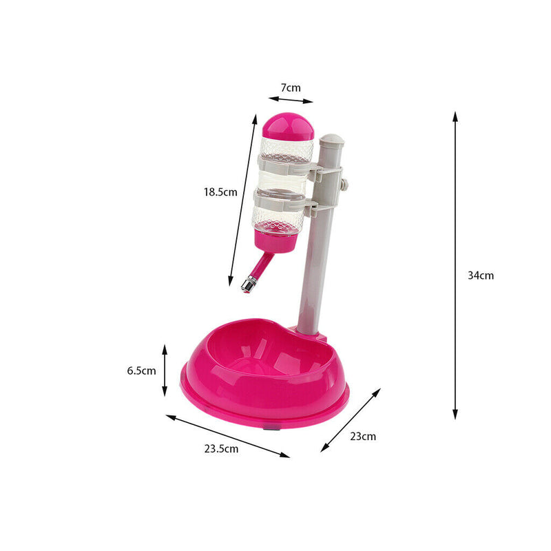 Non-Spilling Clean Dog Pet Drinking Fountain Waterer Height Adjustable Lifting