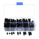 300Pcs Nut Set Spacer PCB Standoff Assortment M3 Nylon Hex Screw Kit Black VZH